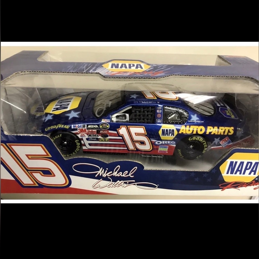 Autographed Michael Waltrip #15 - NAPA 1/24 Scale Limited Edition Stock Car.